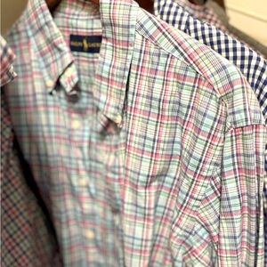 Polo Ralph Lauren Classic Fit Lightweight Button-Down Madras Shirt- Sp. Plaid, L